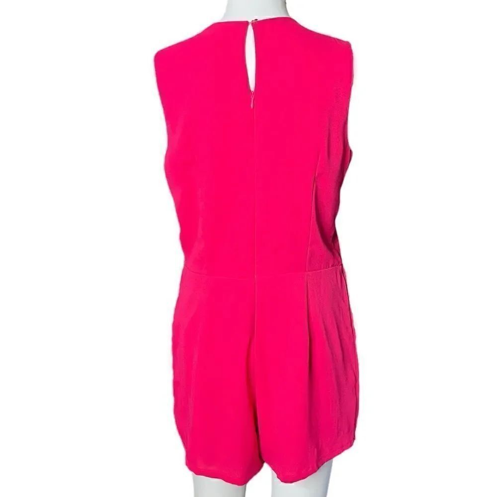 HyFve V Neck Wrap Romper Hot Pink Size Medium - Picture 4 of 4